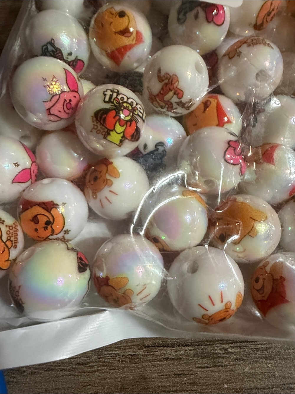 20 piece lot of Winnie The Pooh & Friends 16mm beads